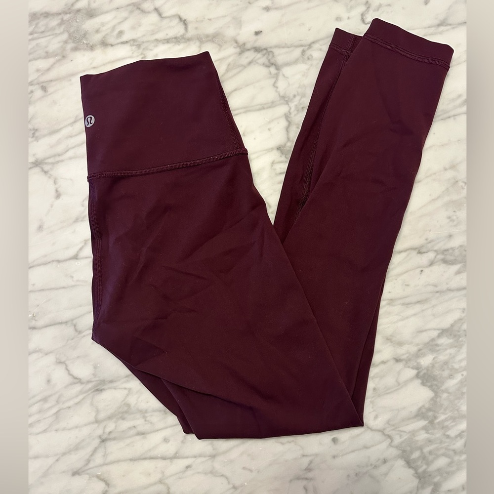 Wunder Train High-Rise Tight 25” Size 4 Red Merlot
